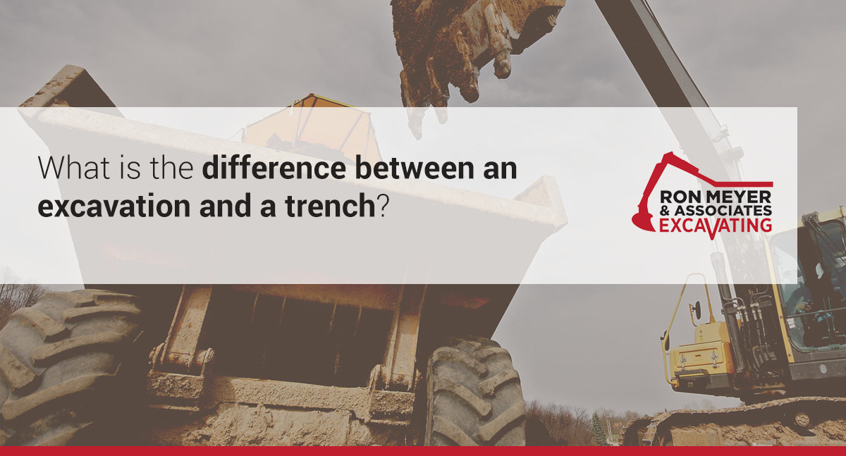 What is the difference between an excavation and a trench?